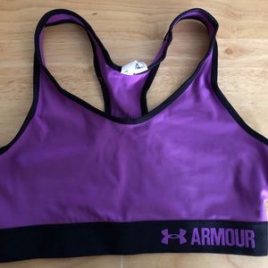 Under Armour Sports Bra (Purple and Black)